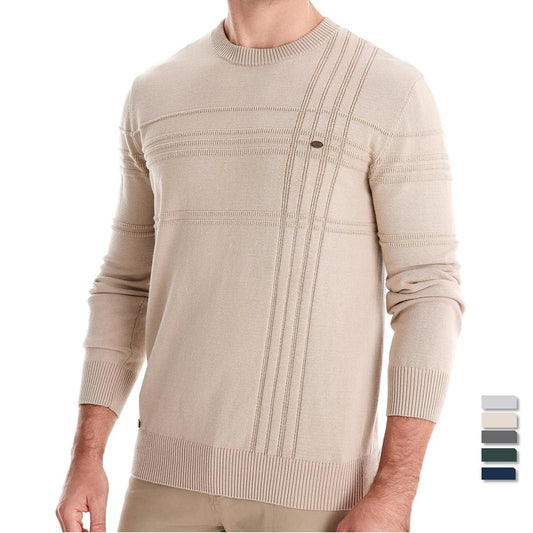 VALORIA | Striped Knit Crewneck Sweater for Men