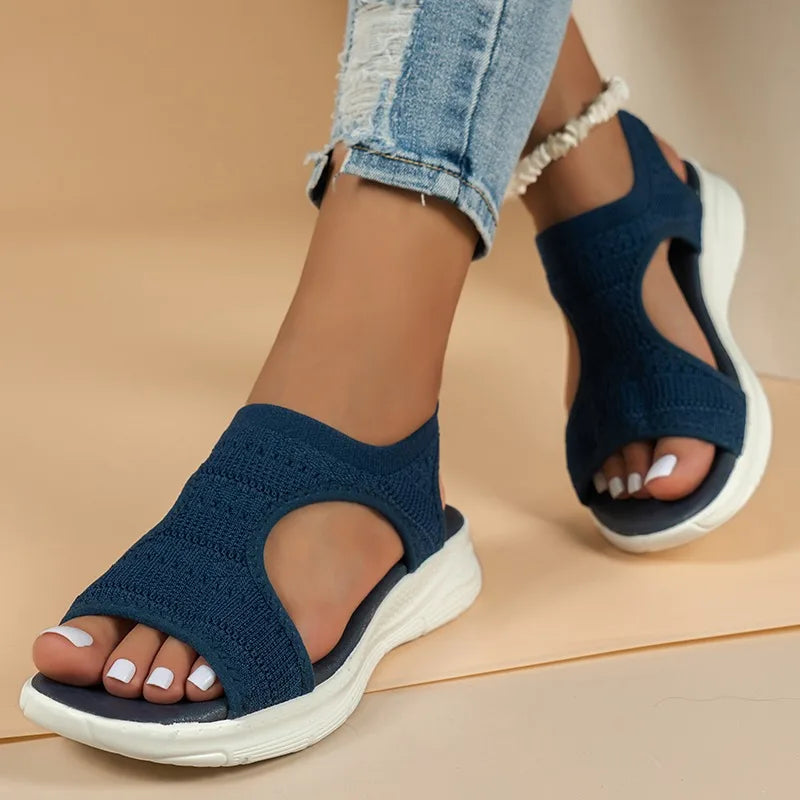 VALORIA | Women’s Breathable Knit Sport Sandals cushioned sole for enhanced support and stability