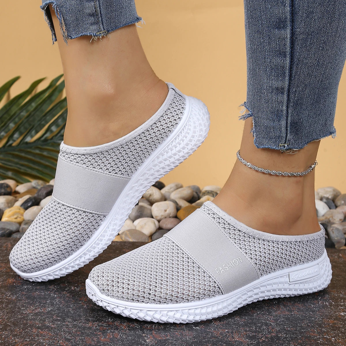 VALORIA | Women’s Breathable Mule Slippers easy slip-on style for indoor and outdoor use