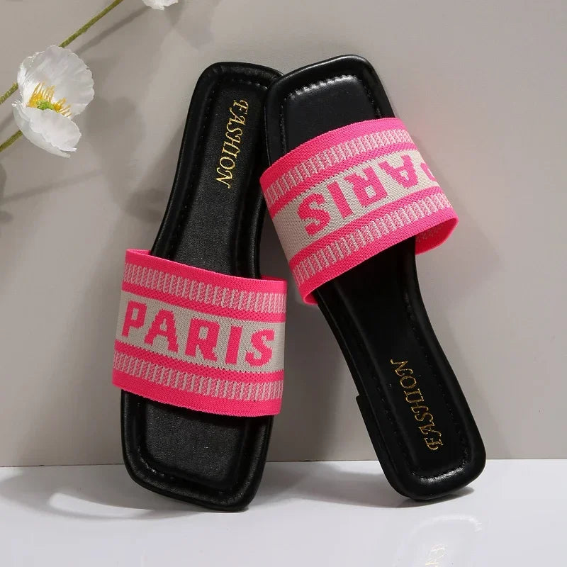 VALORIA | Women’s Casual Flat Slide Sandals stylish flat sandals with modern casual appeal