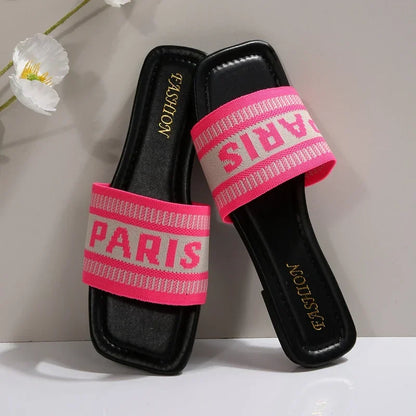 VALORIA | Women’s Casual Flat Slide Sandals stylish flat sandals with modern casual appeal