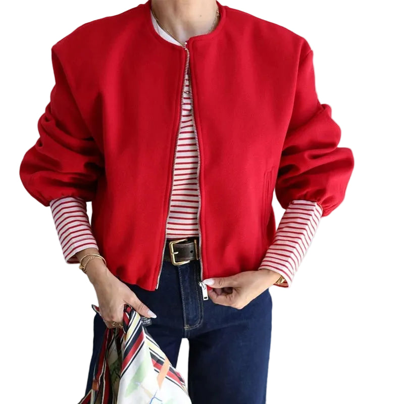 VALORIA | Women’s Cropped Bomber Jacket