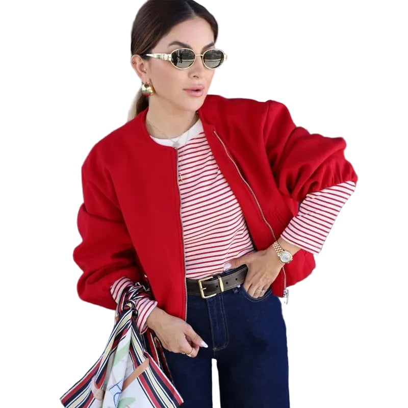 VALORIA | Women’s Cropped Bomber Jacket for Everyday Wear