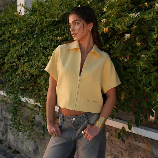 VALORIA | Women’s Cropped Zip-Up Jacket