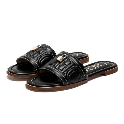 VALORIA | Women’s Elegant Flat Sandals fashionable summer sandals with elegant detailing