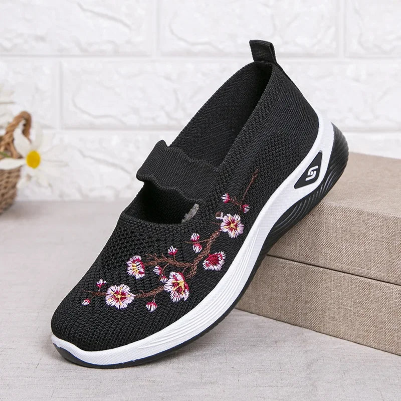 VALORIA | Women’s Embroidered Chunky Sole Sneakers breathable and comfortable sneakers for women