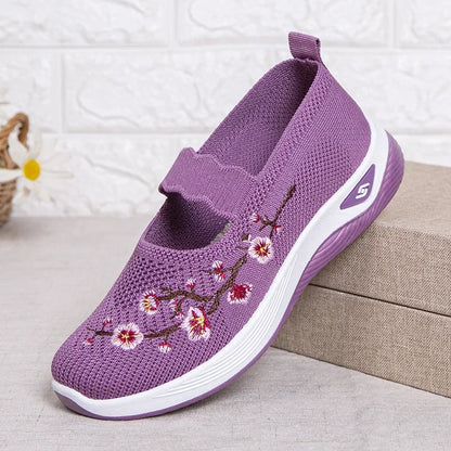 VALORIA | Women’s Embroidered Chunky Sole Sneakers fashionable athletic-inspired shoes with premium embroidery