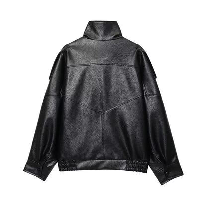 VALORIA | Women’s Faux Leather Jacket Relaxed Fit