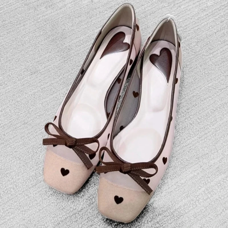 VALORIA | Women’s Heart Polka Dot Ballet Flats lightweight and flexible flats for all-day comfort