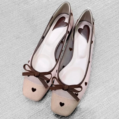 VALORIA | Women’s Heart Polka Dot Ballet Flats lightweight and flexible flats for all-day comfort