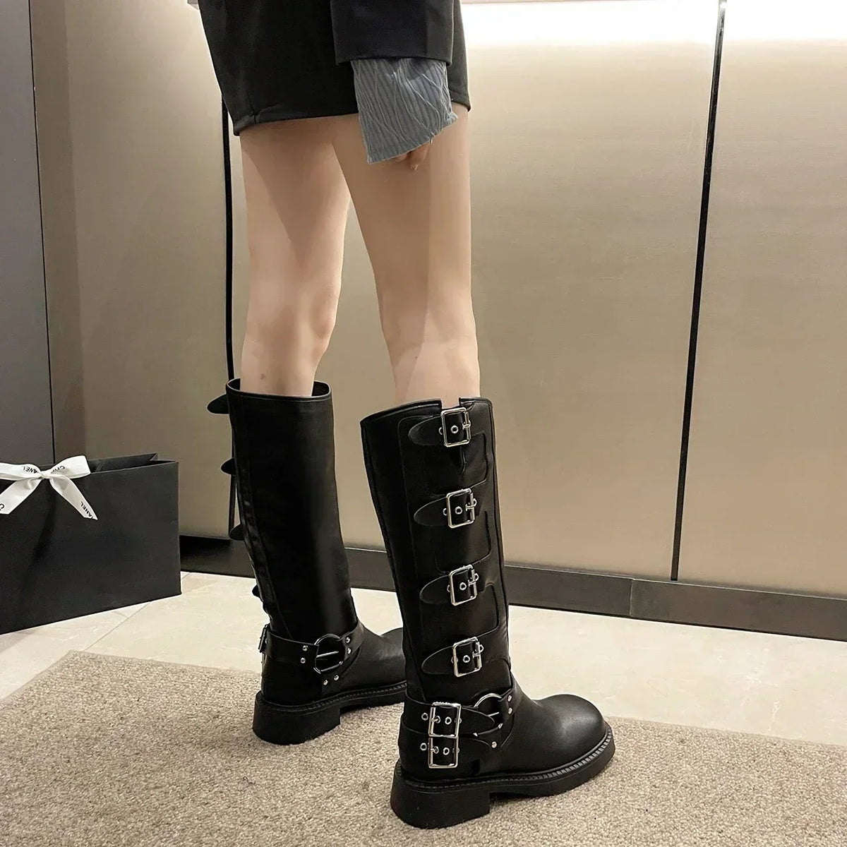 VALORIA | Women’s Knee High Platform Boots side view