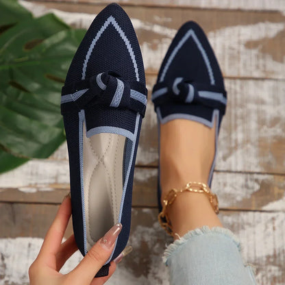 VALORIA | Women’s Knit Pointed-Toe Walking Loafers