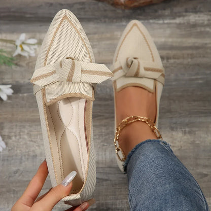 VALORIA | Women’s Knit Pointed-Toe Walking Loafers flexible and breathable loafers for active lifestyles