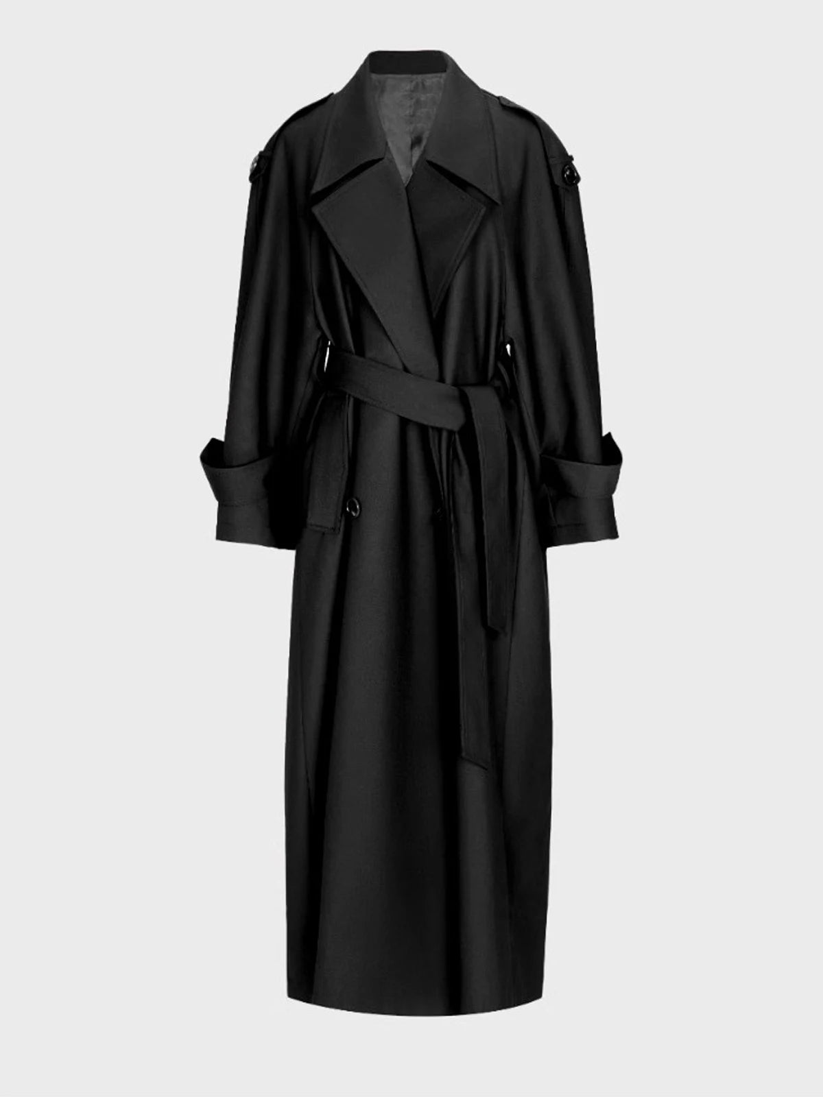 VALORIA | Women’s Oversized Extra Long Trench Coat front view