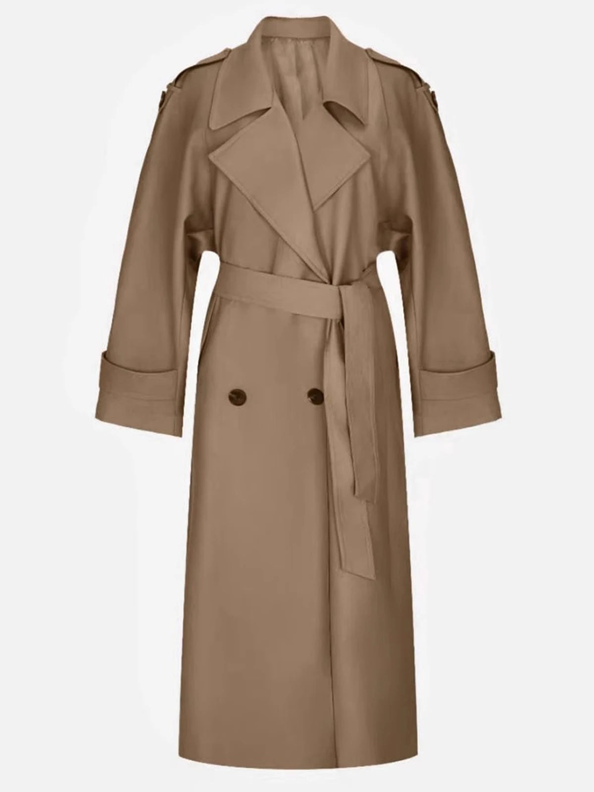 VALORIA | Women’s Oversized Extra Long Trench Coat side view