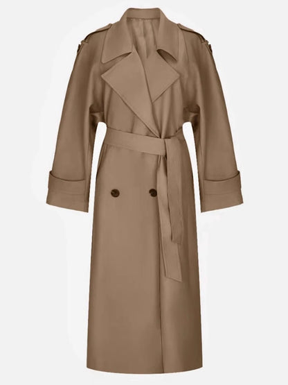 VALORIA | Women’s Oversized Extra Long Trench Coat side view