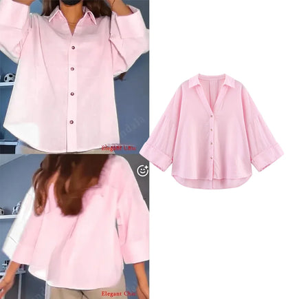 VALORIA | Women’s Oversized Wide Sleeve Shirt relaxed oversized fit with stylish wide sleeves