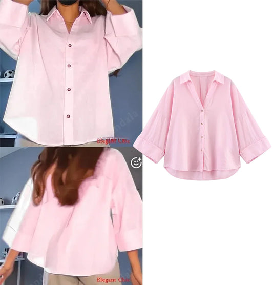 VALORIA | Women’s Oversized Wide Sleeve Shirt relaxed oversized fit with stylish wide sleeves