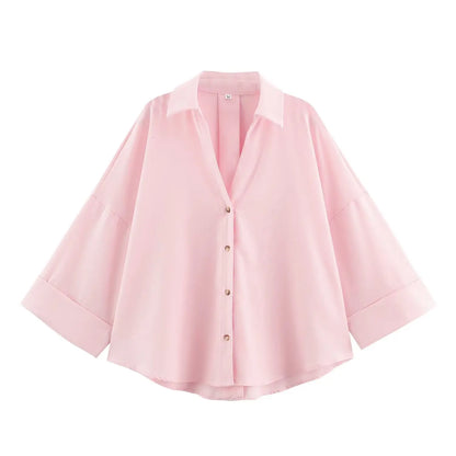 VALORIA | Women’s Oversized Wide Sleeve Shirt stylish everyday blouse combining comfort and fashion