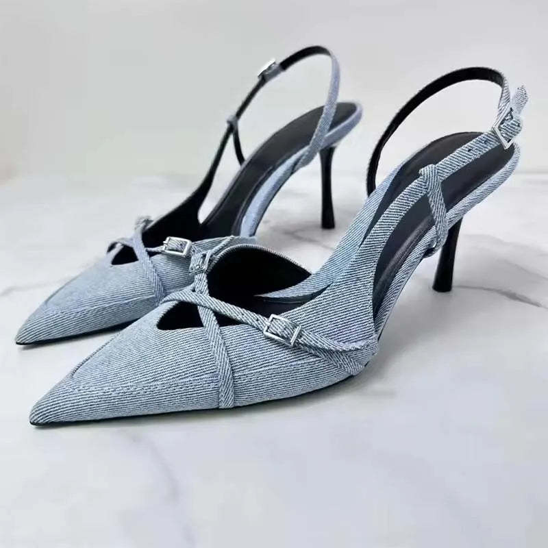 VALORIA | Women’s Pointed-Toe Slingback Heels elegant dress shoes with sophisticated pointed-toe design