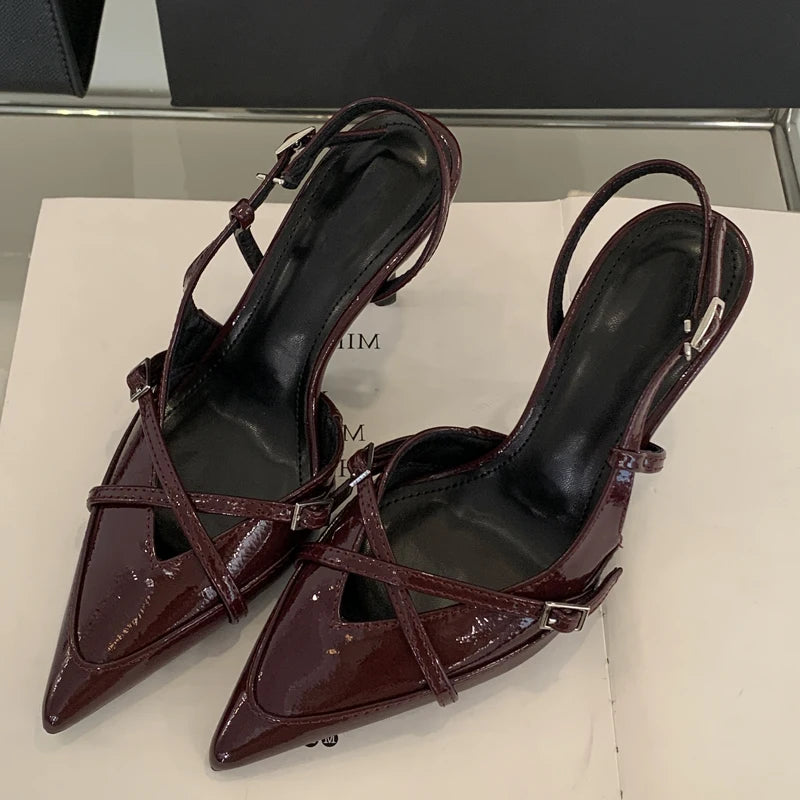 VALORIA | Women’s Pointed-Toe Slingback Heels fashionable high heels with timeless elegance