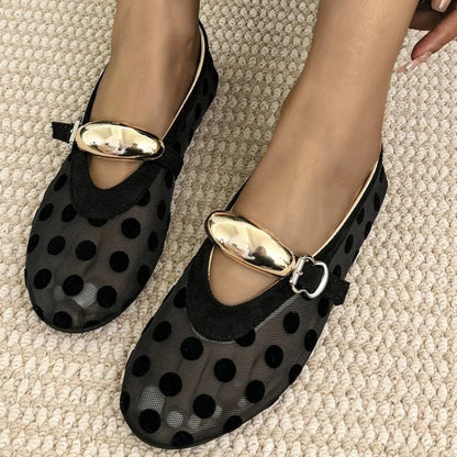 VALORIA | Women’s Polka Dot Ballet Flats lightweight and flexible shoes for all-day comfort