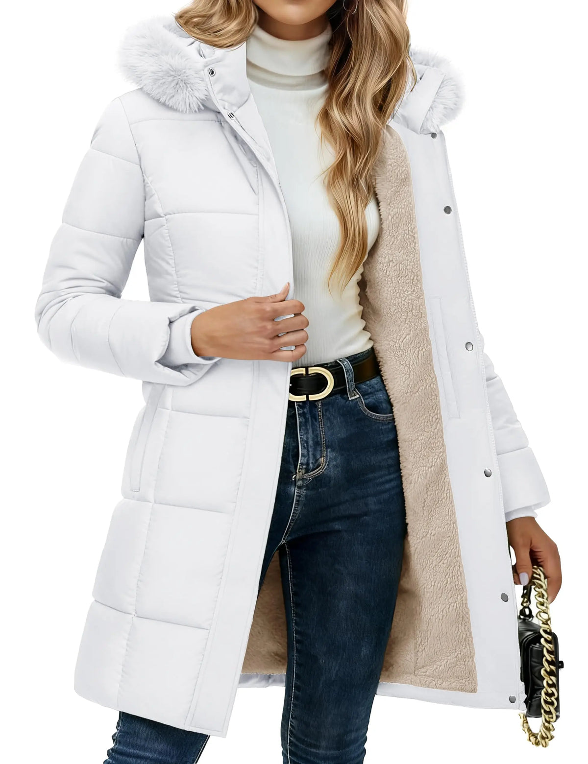 VALORIA | Women’s Sherpa Lined Winter Parka front view