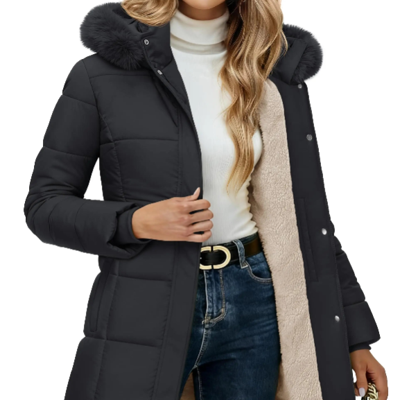 VALORIA | Women’s Sherpa Lined Winter Parka padded design