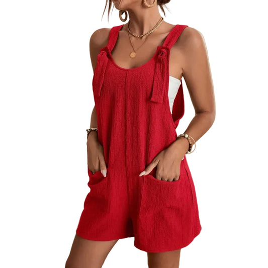 VALORIA | Women’s Sleeveless Pocket Short Jumpsuit
