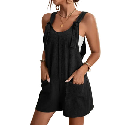 VALORIA | Women’s Sleeveless Pocket Short Jumpsuit breathable casual jumpsuit for warm weather