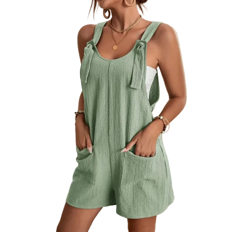 VALORIA | Women’s Sleeveless Pocket Short Jumpsuit comfortable one-piece romper for everyday wear