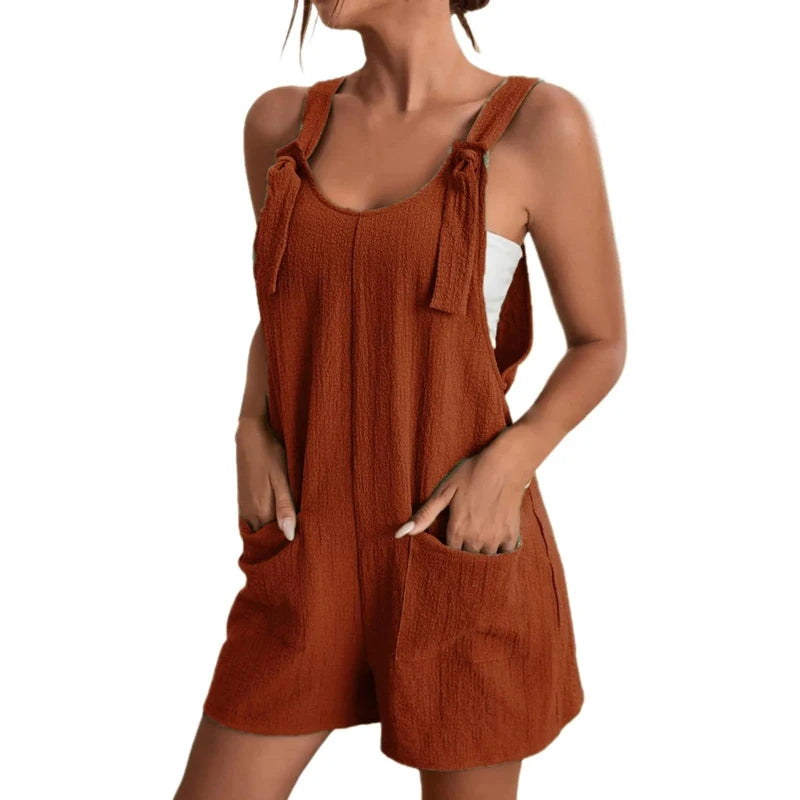 VALORIA | Women’s Sleeveless Pocket Short Jumpsuit modern women's romper combining comfort and style