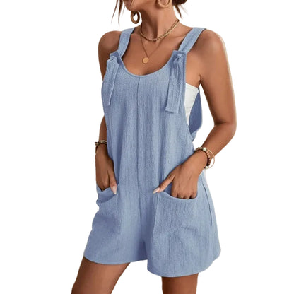 VALORIA | Women’s Sleeveless Pocket Short Jumpsuit versatile one-piece outfit for travel and daily wear