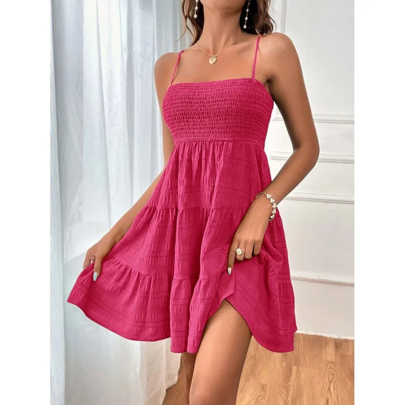 VALORIA | Women’s Smocked Bustier Mini Dress fashionable women’s dress combining elegance and comfort