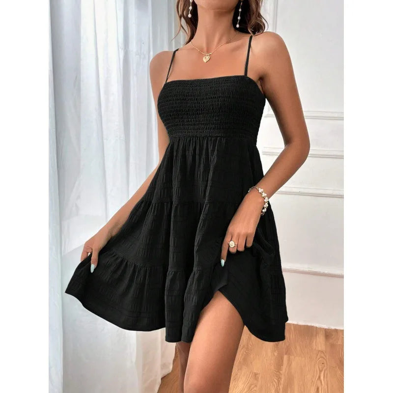 VALORIA | Women’s Smocked Bustier Mini Dress stylish bustier design with feminine silhouette