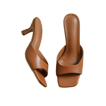 VALORIA | Women’s Square-Toe High Heel Mules comfortable and stylish footwear for parties and events