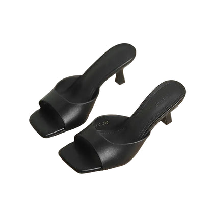 VALORIA | Women’s Square-Toe High Heel Mules stylish high heel sandals for sophisticated looks