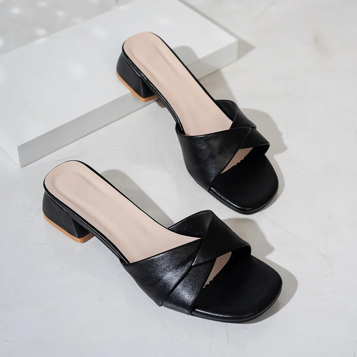VALORIA | Women’s Square Heel Open-Toe Sandals fashionable women's heels with contemporary style