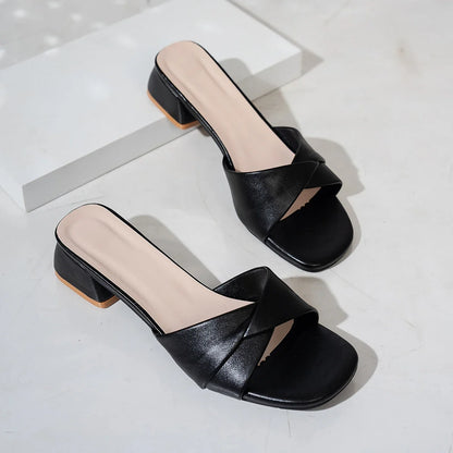 VALORIA | Women’s Square Heel Open-Toe Sandals fashionable women's heels with contemporary style