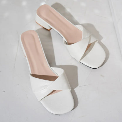 VALORIA | Women’s Square Heel Open-Toe Sandals versatile footwear for parties, events, and outings
