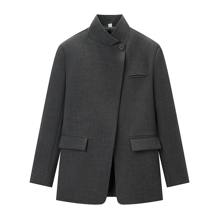 VALORIA | Women’s Stylish Plaid Stand Collar Outerwear