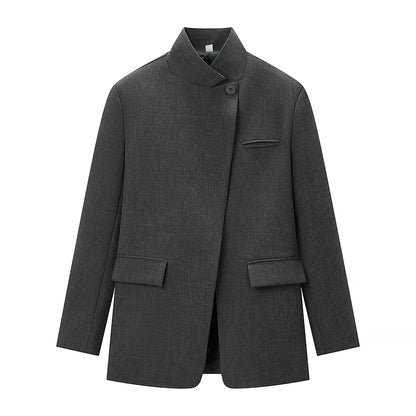 VALORIA | Women’s Stylish Plaid Stand Collar Outerwear