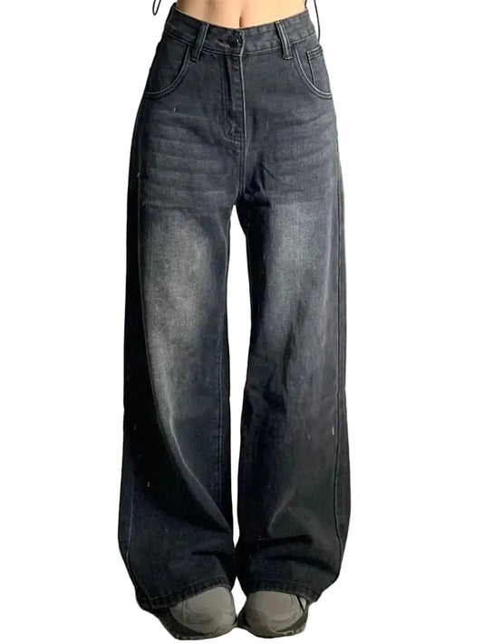 VALORIA | Women’s Vintage High Waist Baggy Jeans back view