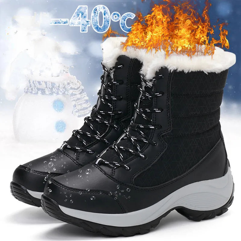 VALORIA | Women’s Warm Plush Winter Boots front view