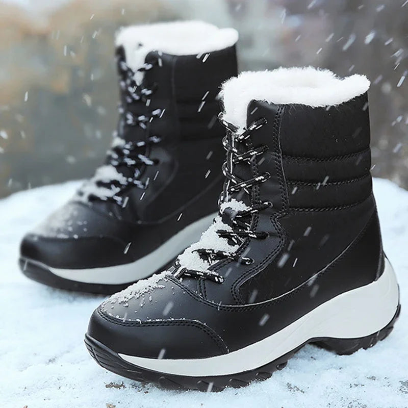 VALORIA | Women’s Warm Plush Winter Boots side view