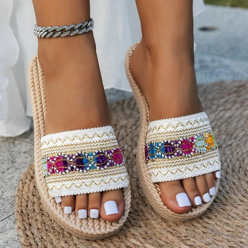 VALORIA | Women’s bohemian tassel slides