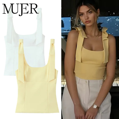 VALORIA | Women’s bow backless crop top