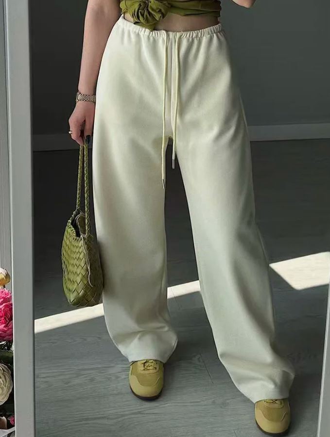 VALORIA | Women’s breathable cotton wide leg joggers for everyday casual wear