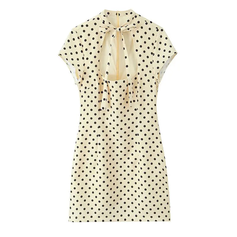 VALORIA | Women’s breathable polka dot bow mini dress for all-day comfort in warm weather