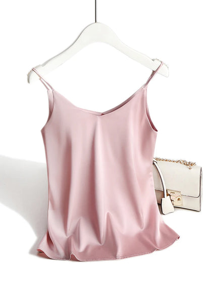 VALORIA | Women’s breathable satin halter cami top for warm-weather comfort